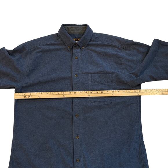 Vtg Woolrich Shirt Mens Large Blue Flannel Button Up Long Sleeve Casual *FLAW* - Picture 8 of 9